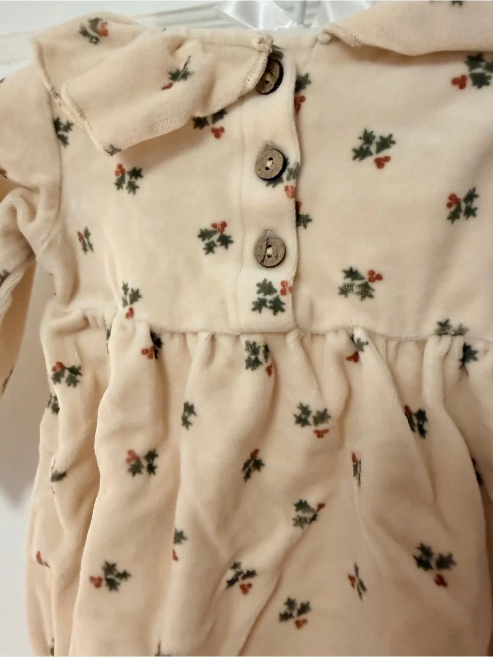 Quincy Mae Holly Berry Velour Romper